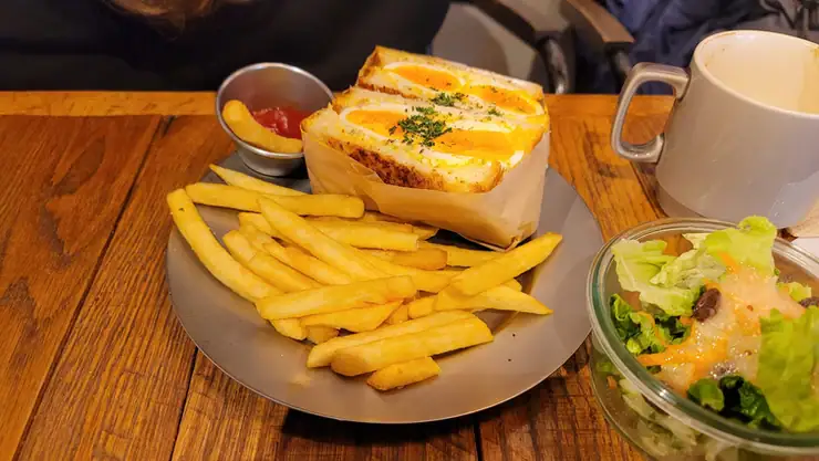 Egg Baby Cafe Egg Sandwich & Fries