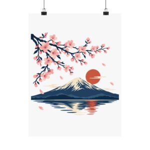 Sakura Fuji Night Art Print