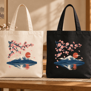 Sakura Mount Fuji Night Tote